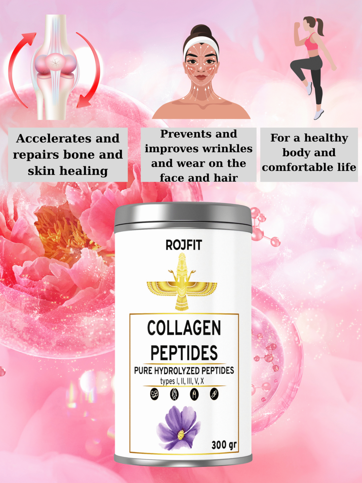 Natural Powder Collagen Types 1,2,3,4,5 for Skin, Hair & Joint Health – Premium Multi-Type Collagen Supplement - Image 4