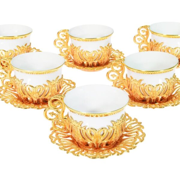 6-Piece Coffee Cup Set with Saucers