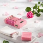 Rose Essence Soap Gift Set - 3 in 1 Natural Soap Bar, Soap Tray & Washcloth for Gentle Skincare and Aromatherapy