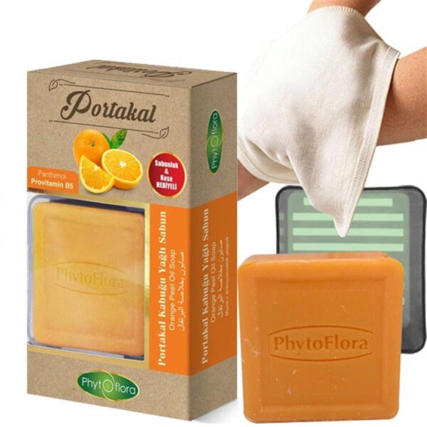 Orange Essence Soap 3 in 1 Soap + Soap Dish + Wash Cloth