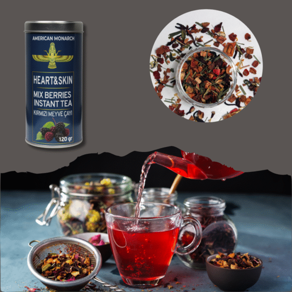 Mix Berries Tea, Vitamin C mixed Herbal Tea - Healthy and Tasty Blend Herbal Tea, Superior Quality 120gr