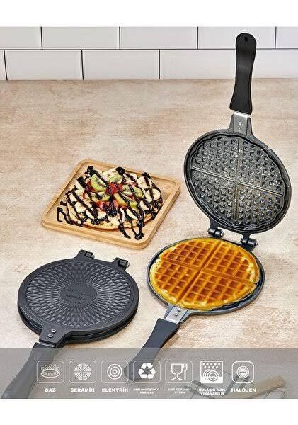 Non-Stick Waffle Pan – Cast Iron Waffle Maker – Stovetop Waffle Iron – Homemade Breakfast Cookware