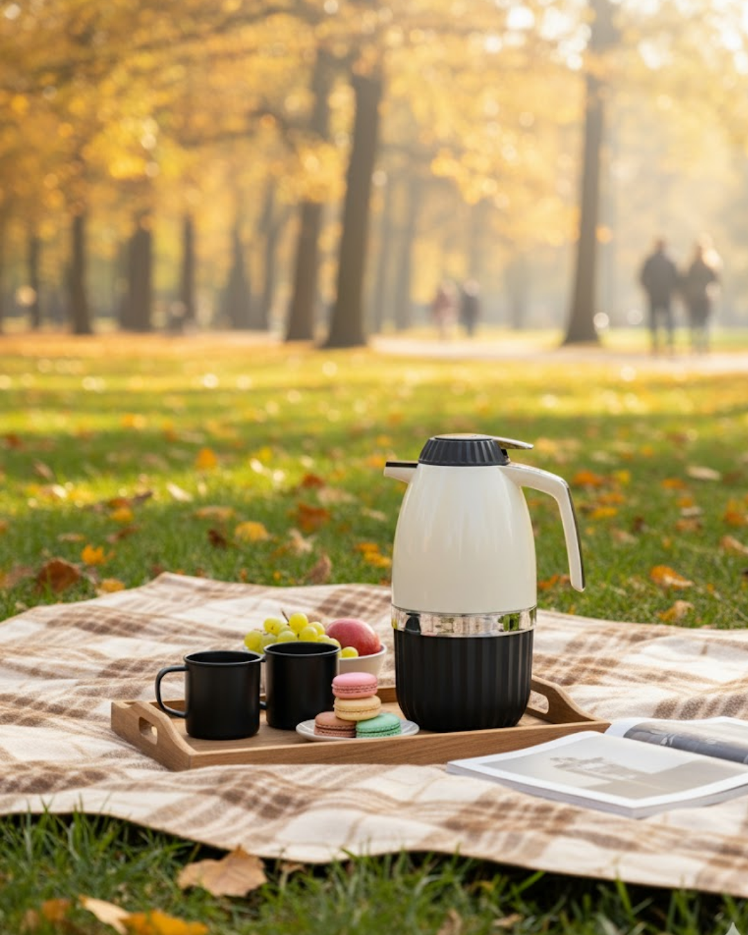 siyah-e-3 2 Liter Double Glass Layer Thermos | Insulated Hot & Cold Beverage Flask | Travel, Office Home Use - Image 1