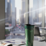 350 ml Transparent & Colorful Mug | Glass Coffee and Tea Cup | Outdoor, Office, Hotel, Café  School Use