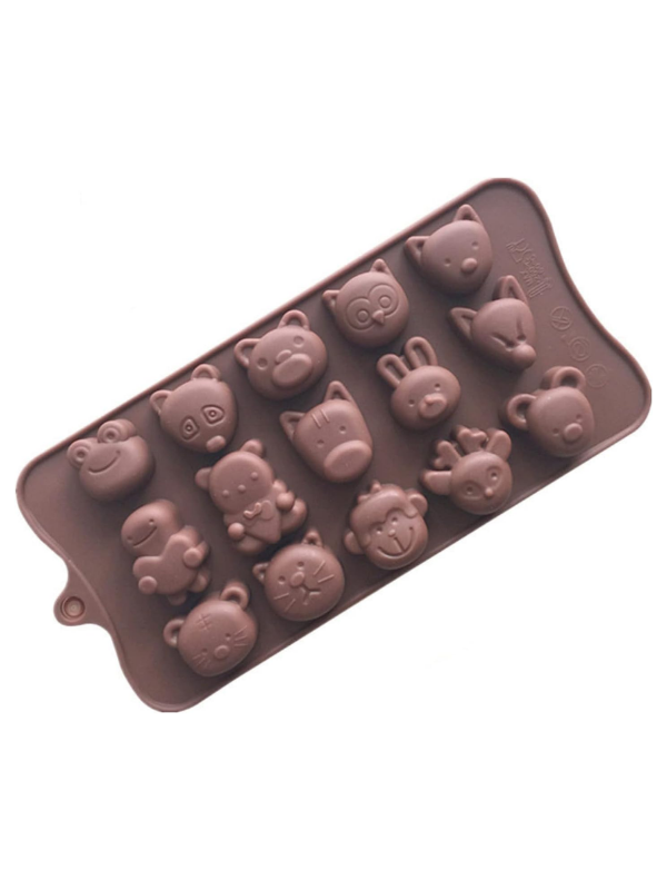 Karışık Hayvanlı Silikon Kalıp Silikon Hayvan Figürlü Kalıp | Buzluk & Çikolata Kalıbı | Esnek Silikon Mutfak Kalıbı 1 adet - Görsel 1