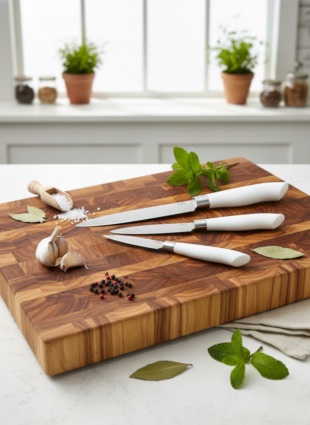 Handmade 3 Piece Chef Knife Set | Japanese Style Stainless Steel Kitchen Knives | Professional Chef Gift - Image 3