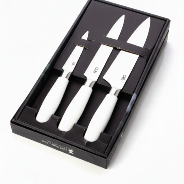 Handmade 3 Piece Chef Knife Set | Japanese Style Stainless Steel Kitchen Knives | Professional Chef Gift