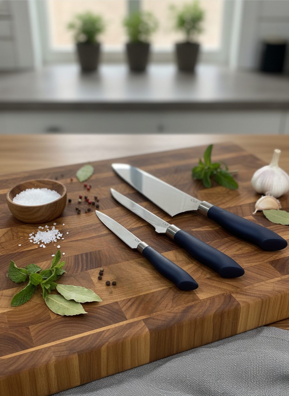 Handmade 3 Piece Chef Knife Set | Japanese Style Stainless Steel Kitchen Knives | Professional Chef Gift - Image 3