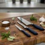 Handmade 3 Piece Chef Knife Set | Japanese Style Stainless Steel Kitchen Knives | Professional Chef Gift