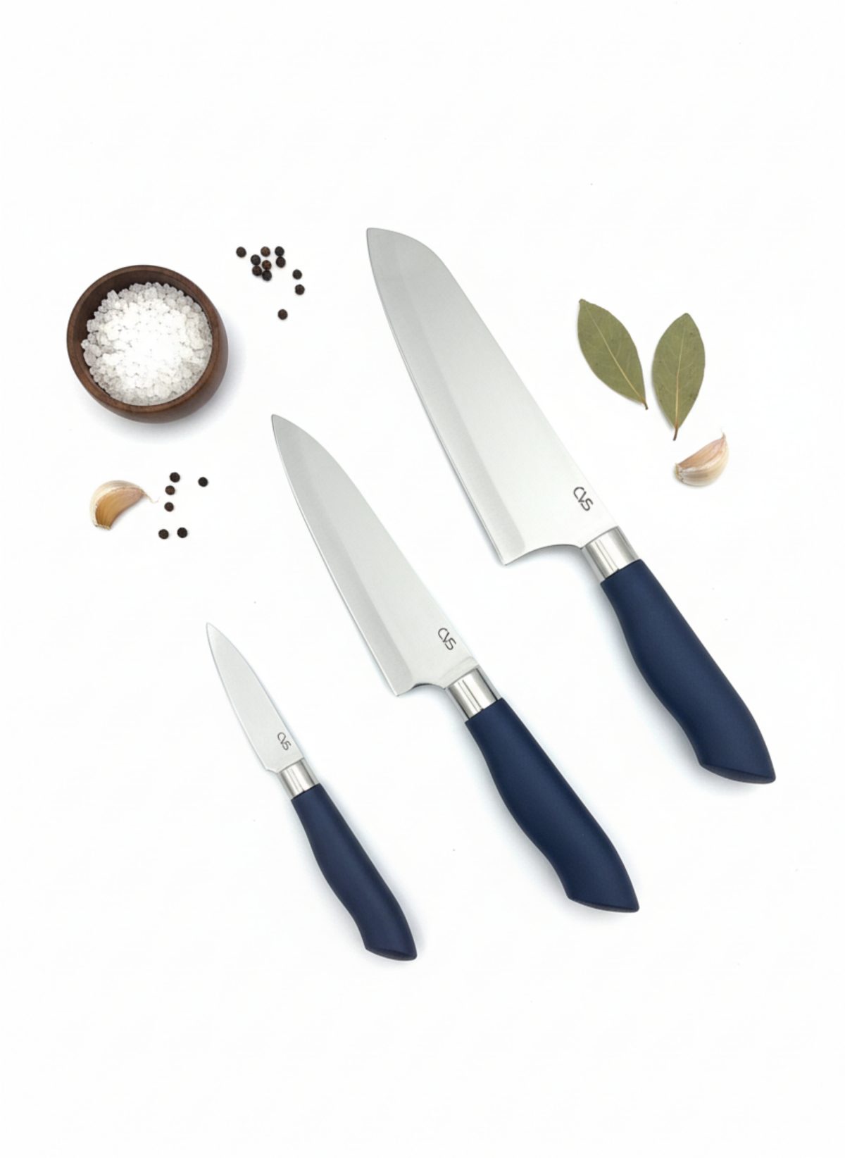 Handmade 3 Piece Chef Knife Set | Japanese Style Stainless Steel Kitchen Knives | Professional Chef Gift - Image 4