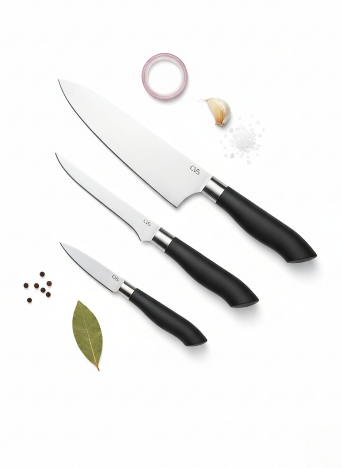 Handmade 3 Piece Chef Knife Set | Japanese Style Stainless Steel Kitchen Knives | Professional Chef Gift - Image 3