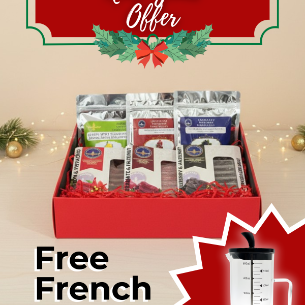 Herbal Tea & Turkish Delight Gift Set – Free French Press | Premium Tea & Lokum Box