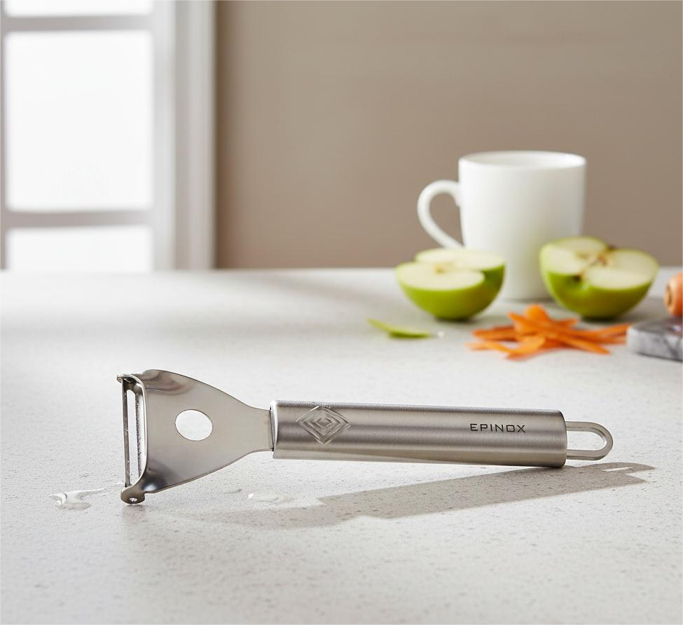 Gemini Stainless Steel U-Type Vegetable Peeler – Ergonomic 19cm Fruit & Veggie Peeler, Kitchen Prep Tool - Image 1