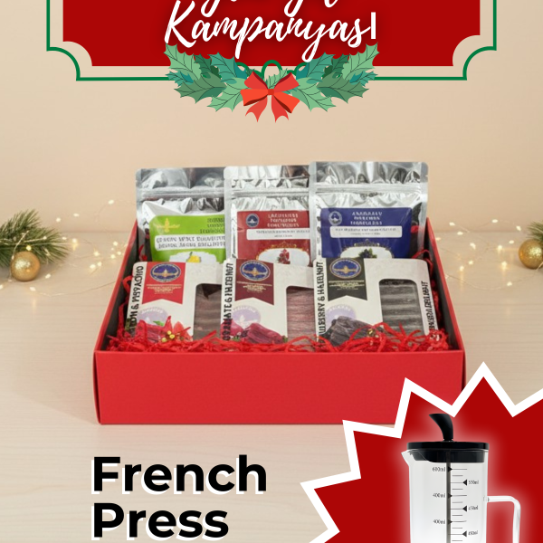 Yılbaşı Özel Hediye Kutusu | Bitki Çayı & Proteinli Lokum Seti | Karışık Herbal Tea ve Türk Lokumu