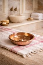 %100 Saf Bakır Hamam Tası El Yapımı, Geleneksel Türk Hamamı Kurnası, Dayanıklı & Dekoratif Bakır Tas - Görsel 2