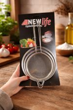3-Piece Stainless Steel Strainer Set, Kitchen Sieve for Tea, Flour & Food - Image 3
