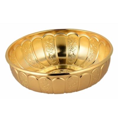 Ottoman-Motif Nostalgic Series Metal Bath Basin (Gold)