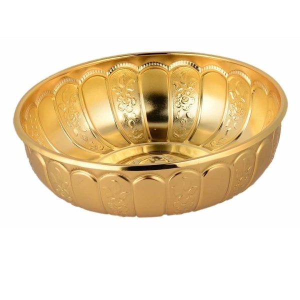 Ottoman-Motif Nostalgic Series Metal Bath Basin (Gold)