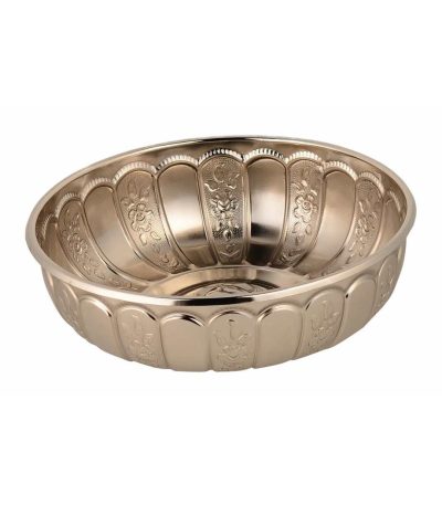 Ottoman-Motif Nostalgic Series Metal Bath Basin (Silver)