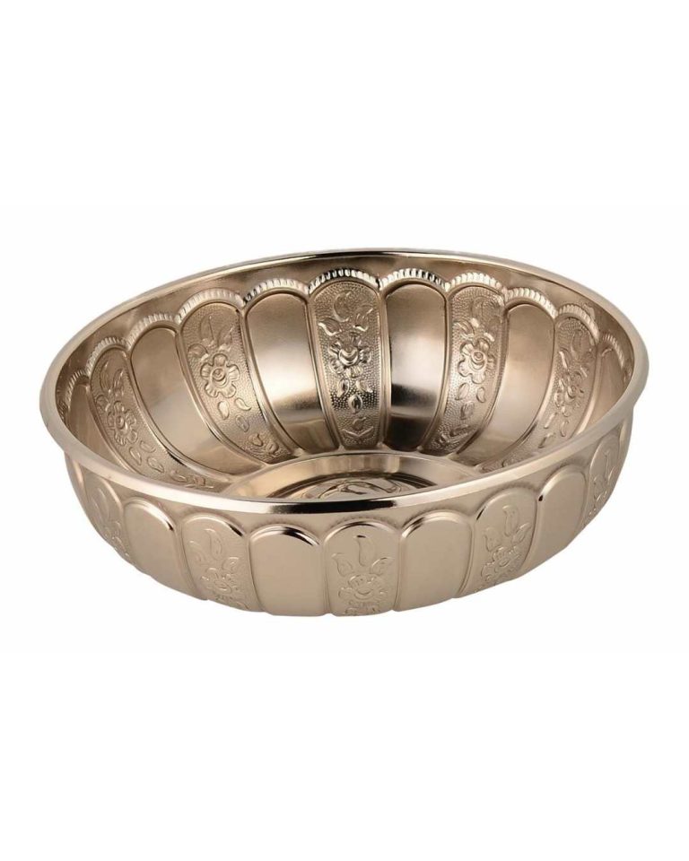 Ottoman-Motif Nostalgic Series Metal Bath Basin (Silver)