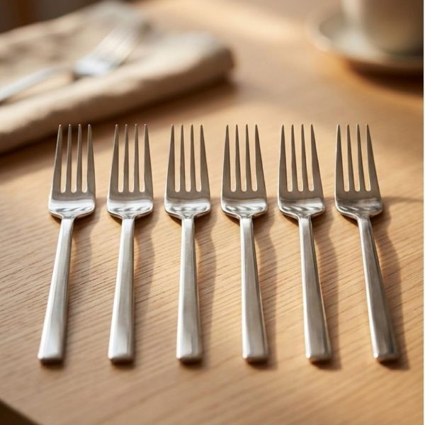 304 Stainless Steel Dessert Forks, Small Dining Forks, Set of 6