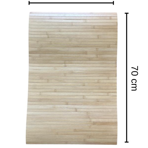 Bamboo Bath Mat Non-Slip Water Resistant Wooden Shower Rug 45x70