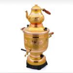 100 Pure Copper Electric Samovar Tea Maker Traditional Turkish 6L Yellow
