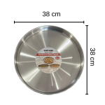 Stainless Steel Round Oven Tray 38 cm for Baklava and Pizza