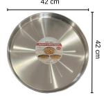 Round Stainless Steel Baking Tray 42 cm for Baklava and Pastry