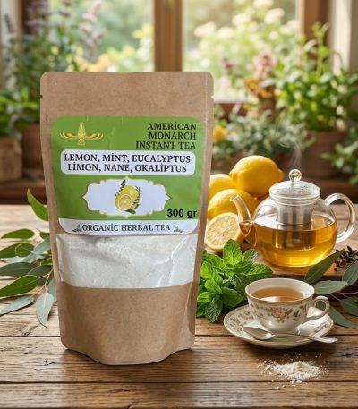Organic Mint Lemon Eucalyptus Tea, Refreshing Herbal Tea, Hot & Iced Friendly