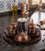 Handmade Turkish Coffee Set Wooden Handle Cezve 2 Piece