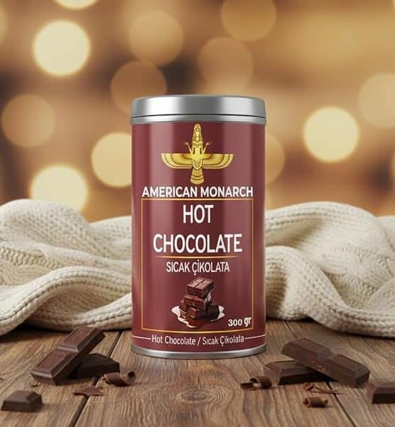 American Monarch Premium Sıcak Çikolata, Yoğun Lezzetli Gurme Hot Chocolate, Pudralı, Metal Kutu, 300 gr