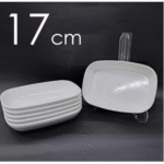 12-Piece White Melamine Boat Plates 17 x 12 cm – Medium Salad & Serving Plates
