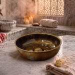 Antique Yellow Bath Stone With Ottoman Motif