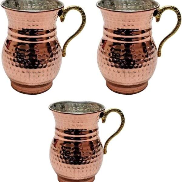 Handmade Hammered Copper Mug – Turkish Ottoman Style Double-Wall Copper Cup