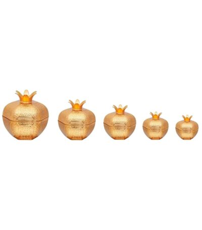 Pomegranate-Shaped Turkish Delight Bowl Set – Decorative Lokum Bowl for Tea & Coffee Serving