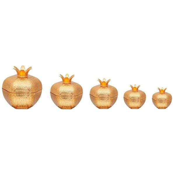 Pomegranate-Shaped Turkish Delight Bowl Set – Decorative Lokum Bowl for Tea & Coffee Serving