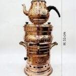 Bakır Semaver 8 Litre Ölçüler 55x33 cm - Copper Samovar 8L