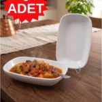 6-Piece White Melamine Boat Plates – Oval Serving Plates